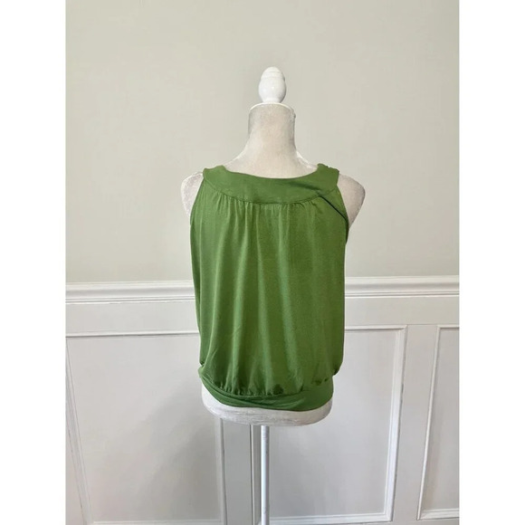 APT 9 Citrine Green Embellished Tank Top Petite Small - Picture 3 of 4